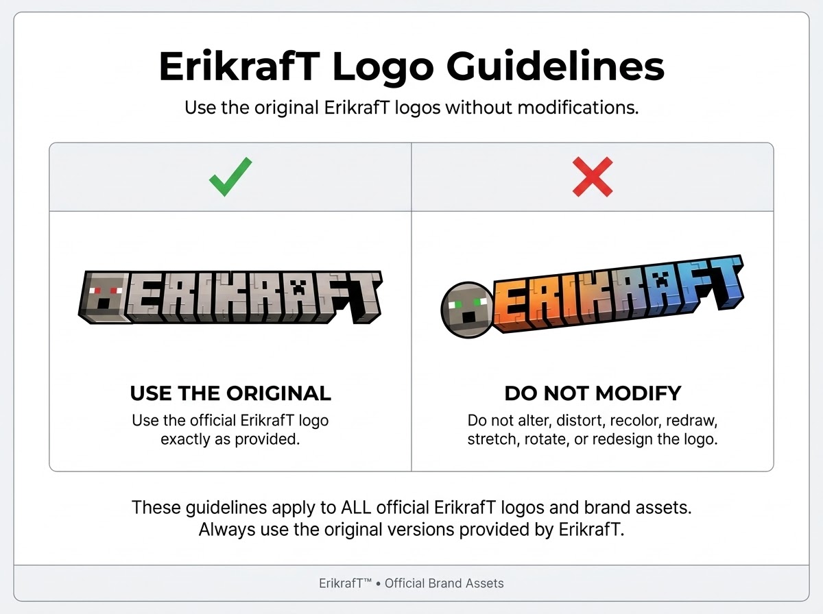 Instruções de uso do logotipo ErikrafT